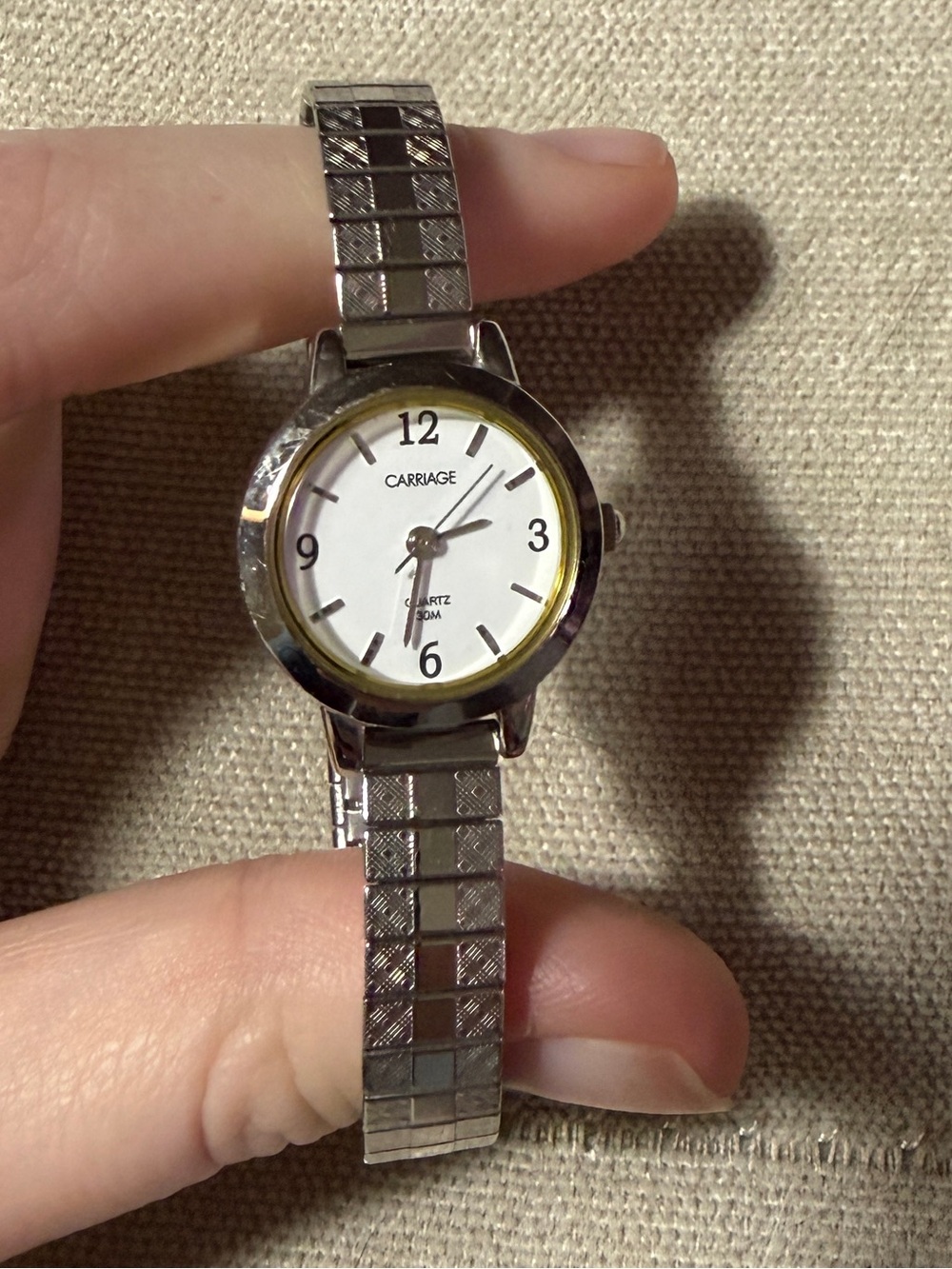 Silver and Gold-Tone Women's Quartz Watch